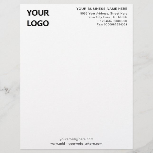 Membrete Diseñar tu propia empresa Letterhead Templete (Anverso)