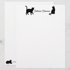 Membrete Diseño de siluetas de mascotas lindas - Gatos 1
