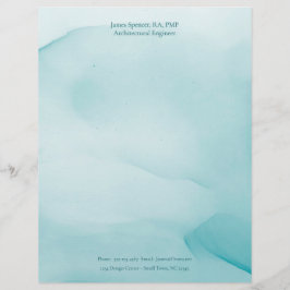 Membrete Diseño de tinta azul moderno Stationery personaliz