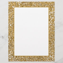 Membrete Diseño gráfico con textura de brillo dorado amaril