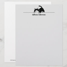 Membrete Diseño minimalista de gatito adorable - CAT 6