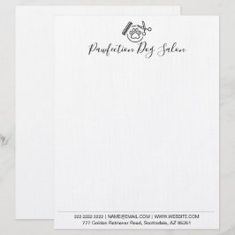 Membrete Dog Groomer Business Minimalist Black & White