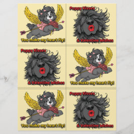 Membrete Dog Puppy Classroom Valentine Sheets