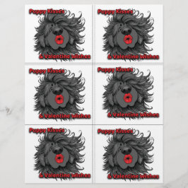 Membrete Dog Puppy Classroom Valentine Sheets
