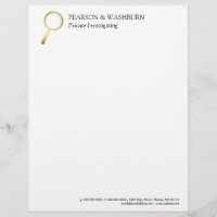 Dorado Magnificación Glass Nombre ocular privado y