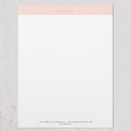 Membrete Dos tonos rosados minimalistas