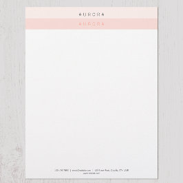 Membrete Dos tonos rosados minimalistas