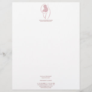 Membrete Doula & Nacimiento en Rosa Dorado