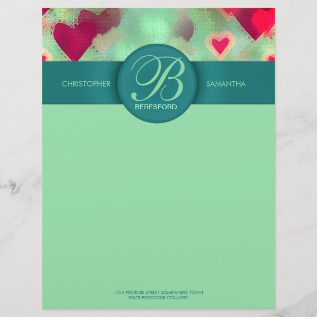 Membrete Dream Love he(Arts) Monograma Letterhead (Anverso)