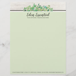 Membrete Ecoenergía de la vegetación botánica Eucalyptus y 