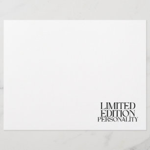 Membrete Edición Limitada Personalidad Tipografía Sarcástic