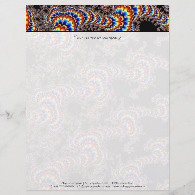 Membrete Ejecución de color - Arte fractal (Anverso)