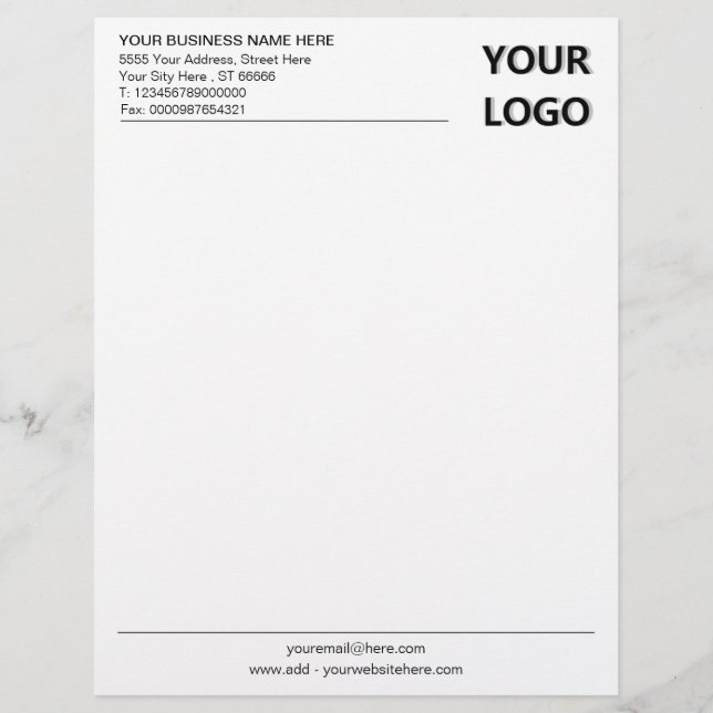 Membrete Ejemplo de Diseño de Letras Comerciales (Anverso)