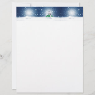 Membrete El adorable personaje de muñeco de nieve de Navida