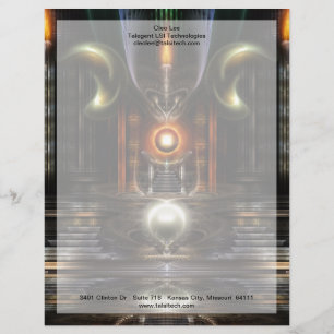 Membrete El Arte Fractal De La Sala De Tiro