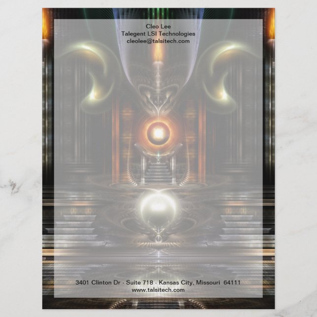 Membrete El Arte Fractal De La Sala De Tiro (Anverso)