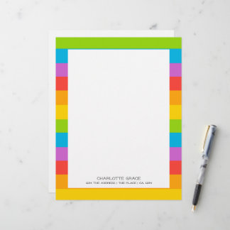 Membrete El brillante arcoiris personalizado
