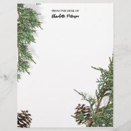 Membrete El Cono De Pino Y El Pino Sencillos Dejan Navidade