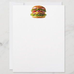 Membrete El delicioso y apetitoso thic de hamburguesa apila