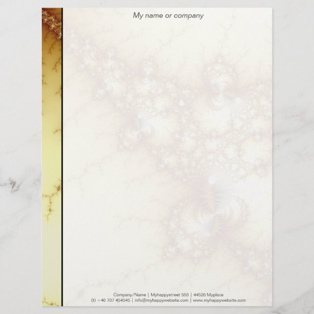 Membrete El oro de los tontos - Arte fractal (Anverso)