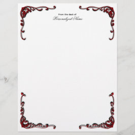 Membrete Elegancia barroca - negro sin bordes