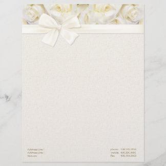 Membrete Elegancia de rosa blanca 2 - Personalizar