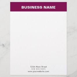 Membrete Elegant Burgundy Gold Luxury Business letterhead