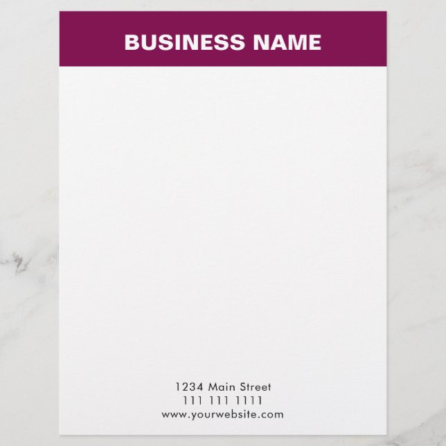 Membrete Elegant Burgundy Gold Luxury Business letterhead (Anverso)