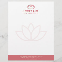 Membrete Elegant Dusty Rose & Ivory Salon Beauty