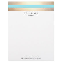 Elegante a rayas FAUX dorado azul turquesa