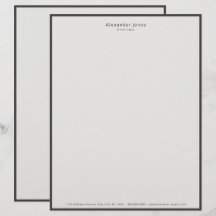 Elegante Borde de Carbón Minimalista Profesional
