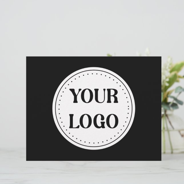 Membrete Elegante, contemporáneo, refinado y personalizable (Anverso de pie)