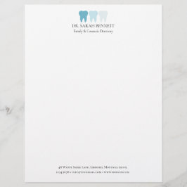 Membrete Elegante dentista aireado azul claro profesional
