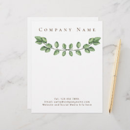 Membrete Elegante Green Company Details Letterhead