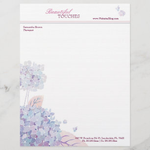 Membrete Elegante Hydrangeas Esteticismo Negocios