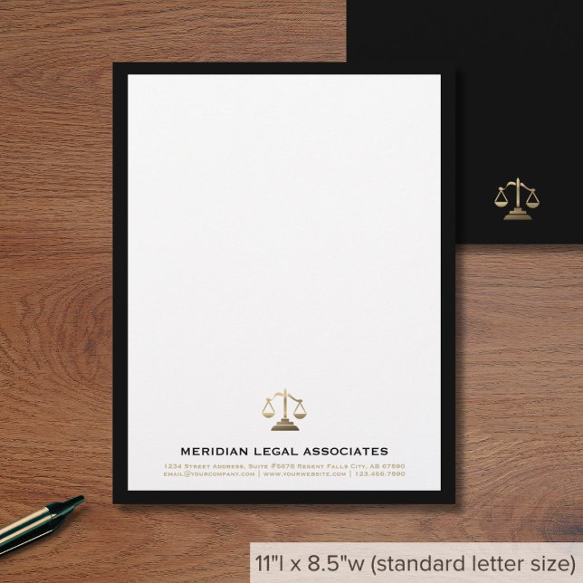 Membrete Elegante Letrero De Firma De Leyes (Subido por el creador)