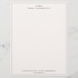 Membrete Elegante Letterhead Profesional Beige