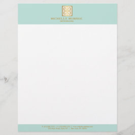 Membrete Elegante llave griega dorada en el Diseñador de in