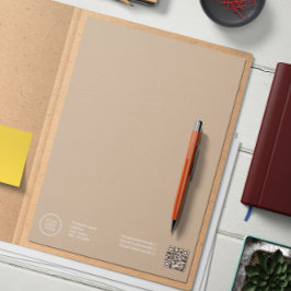 Membrete Elegante logotipo para empresas código Qr