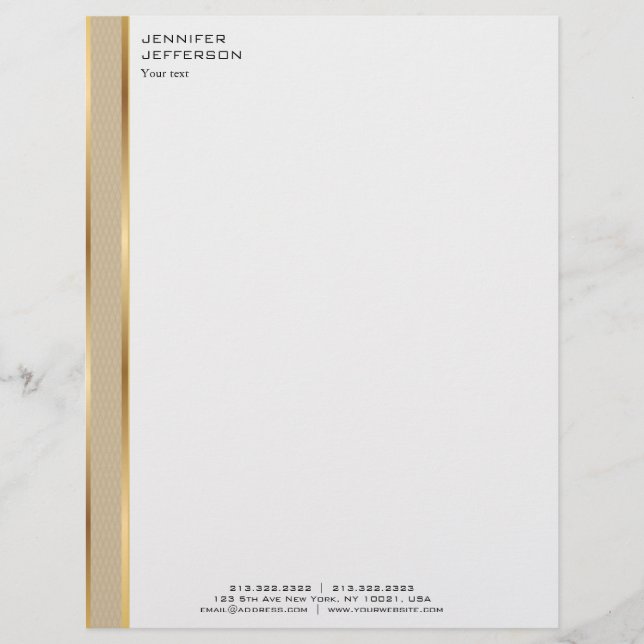 Membrete Elegante membrete moderno (Anverso)