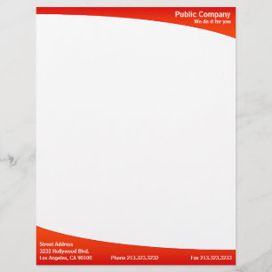 Membrete Elegante moderno rojo