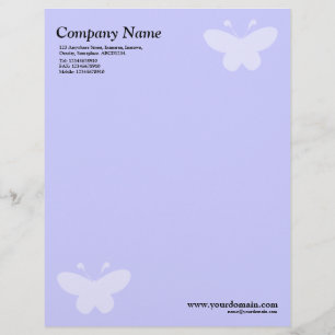 Membrete Elegante Motif Mariposa - Azul claro