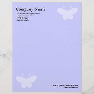Membrete Elegante Motif Mariposa - Azul claro