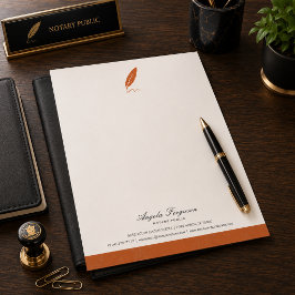 Membrete Elegante Notaría Pública Personalizada