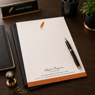 Membrete Elegante Notaría Pública Personalizada