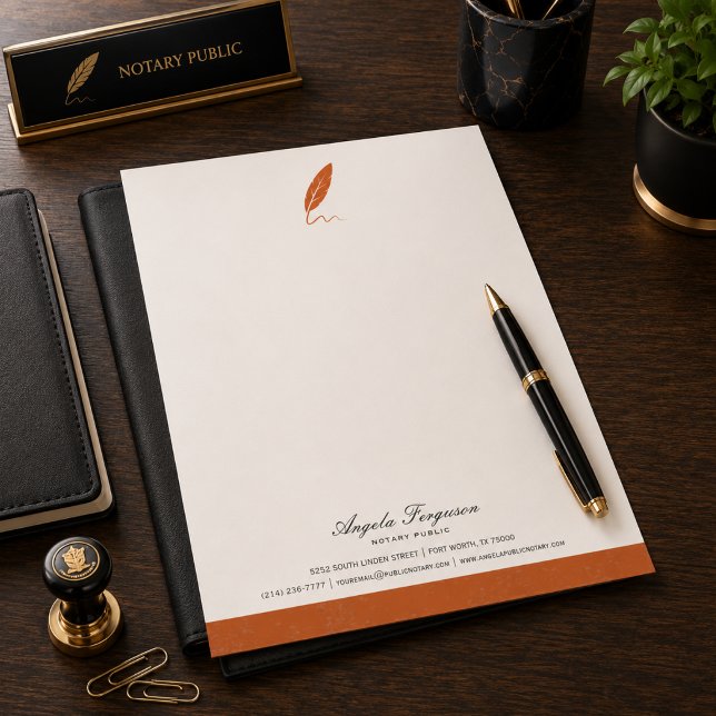 Membrete Elegante Notaría Pública Personalizada (Subido por el creador)