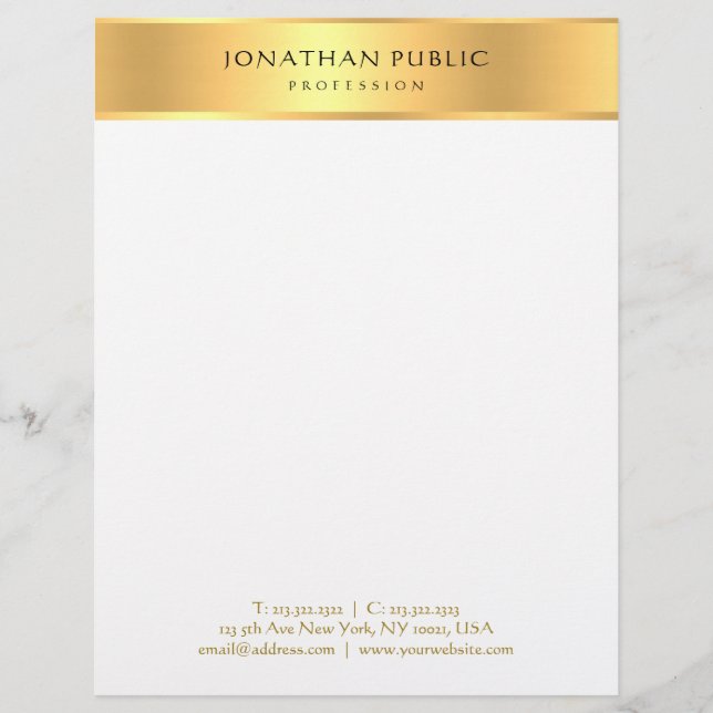Membrete Elegante plantilla moderna profesional de color bl (Anverso)