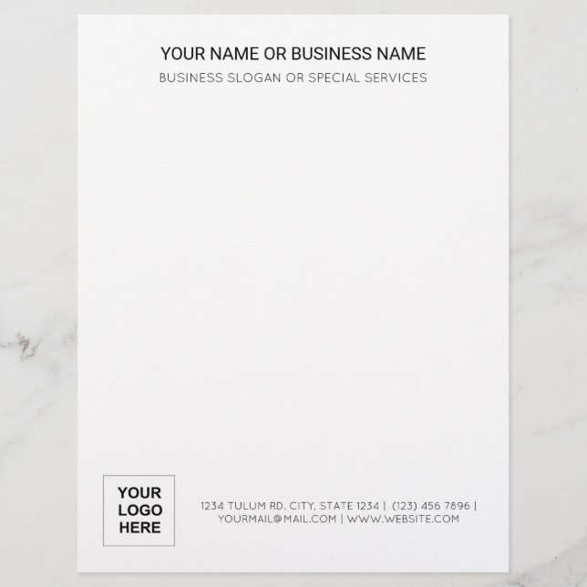 Membrete Elegante profesional básico simple oficina moderna (Anverso)