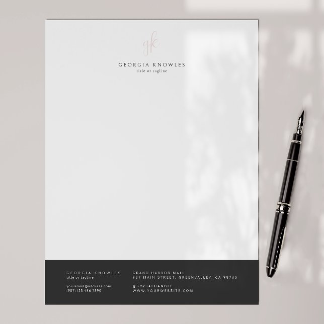 Membrete Elegante profesional Minimalista (Subido por el creador)