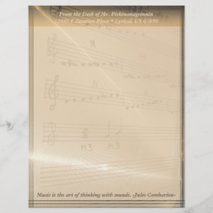 Membrete Elegante Profesor de Música Haydn Cita